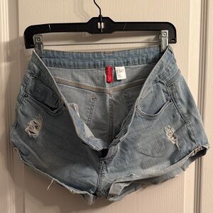 H&M Light Blue Distressed Jean Shorts